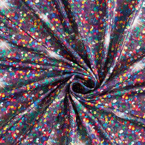 Foliejersey glinsterende confetti – lila, image number 4
