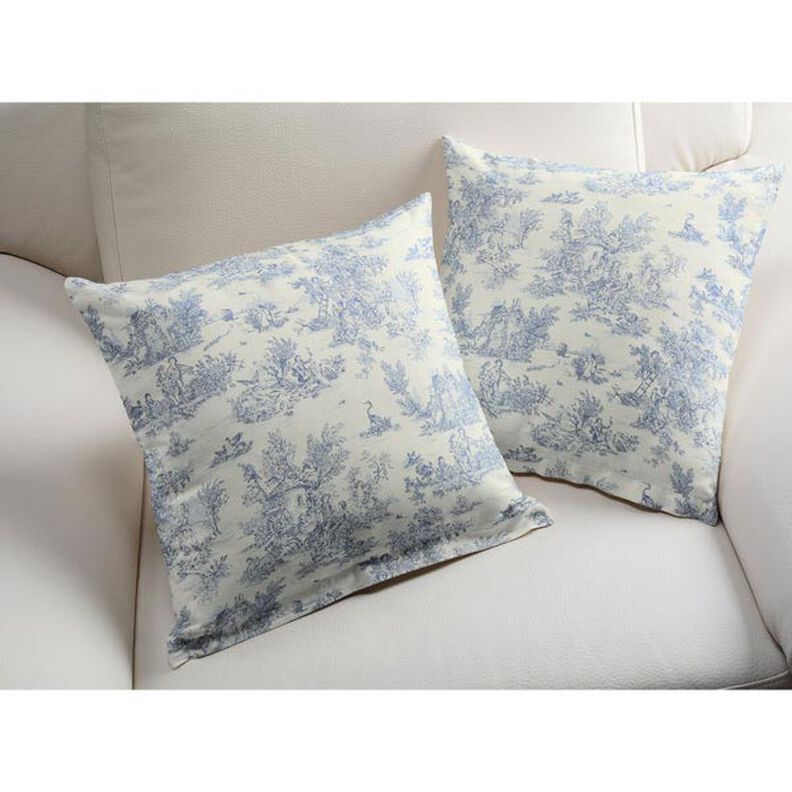 Katoenen stof Mini Pastorale 280 cm – blauw,  image number 5
