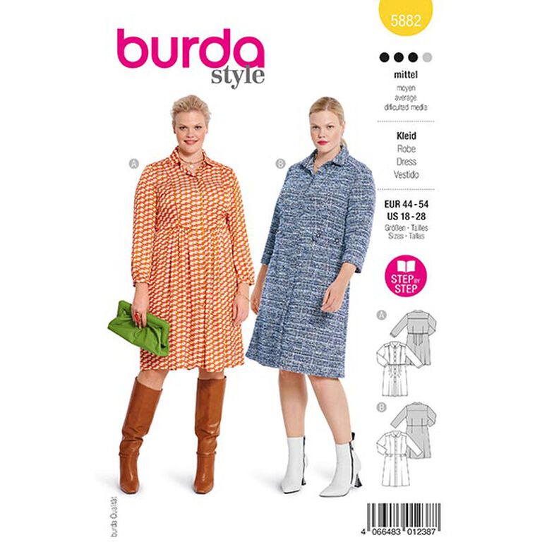 Plus-Size Jurk | Burda 5882 | 44-54,  image number 1