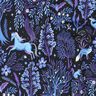 French Terry sommersweat Sprookjesbos Digitaal printen | Poppy Fabrics – zwart blauw/roodlila,  thumbnail number 2