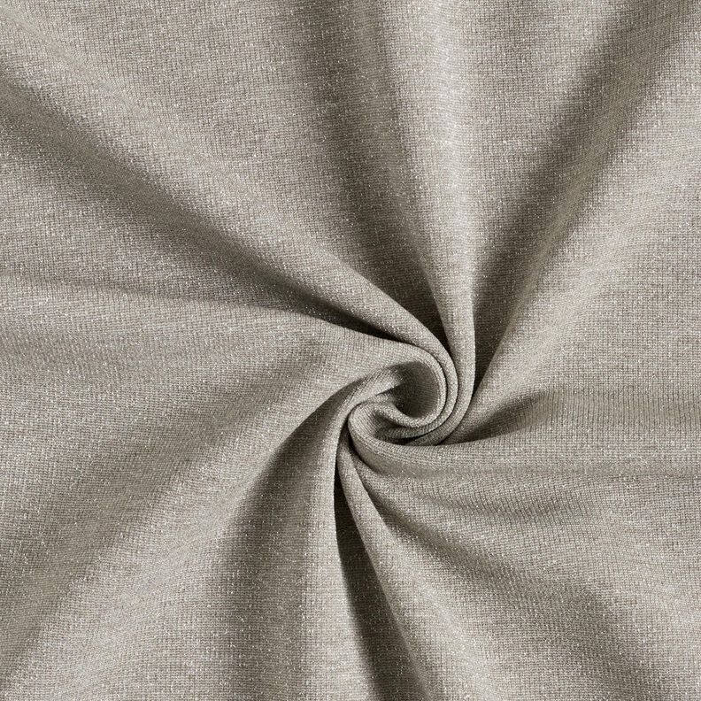Gebreide jacquard glittermelange – beige/zilver metallic, image number 1