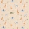 Katoenjersey vrolijke jungledieren – cashew,  thumbnail number 1