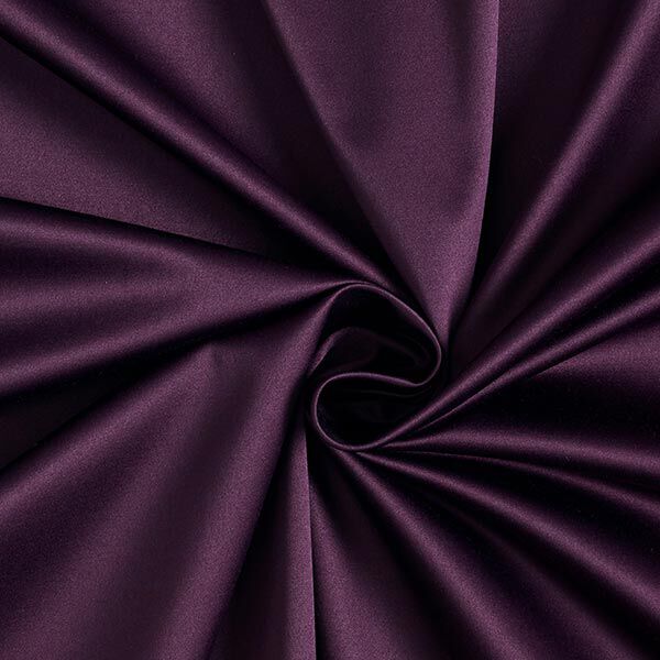 Satijn katoen-stretch – aubergine, image number 1