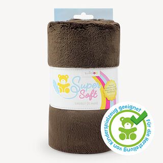 Pluche SuperSoft SNUUGLY [ 1 x 0,75 m | 5 mm ] - donkerbruin | Kullaloo, 