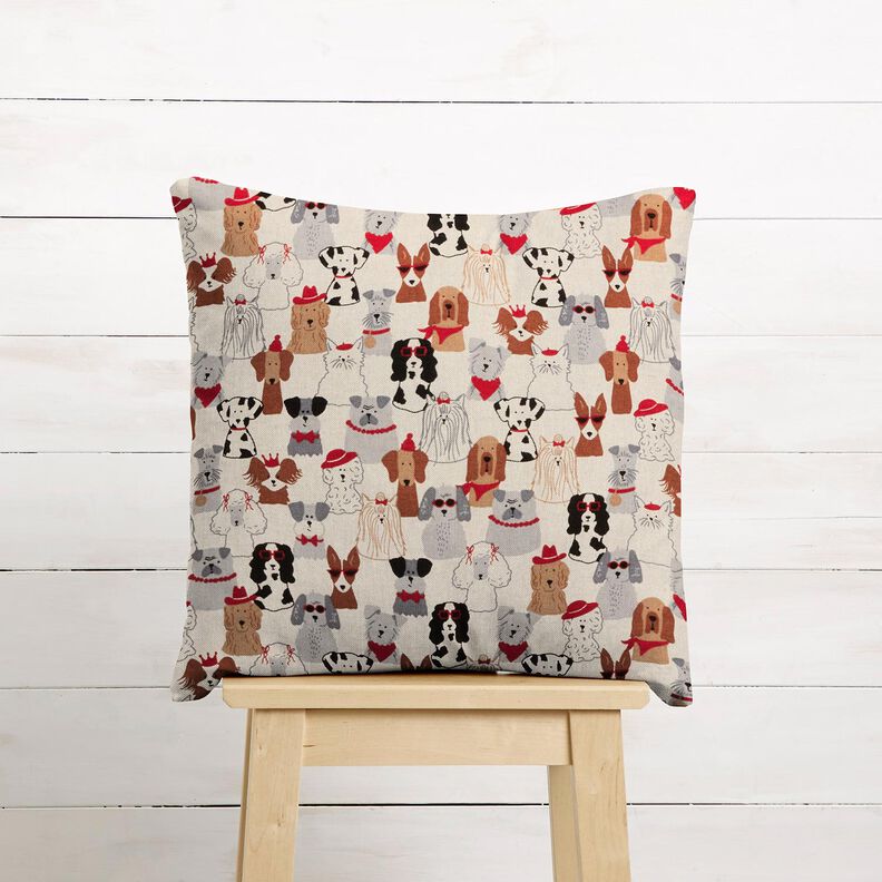 Decostof Half panama elegante honden – natuur/grijs, image number 9