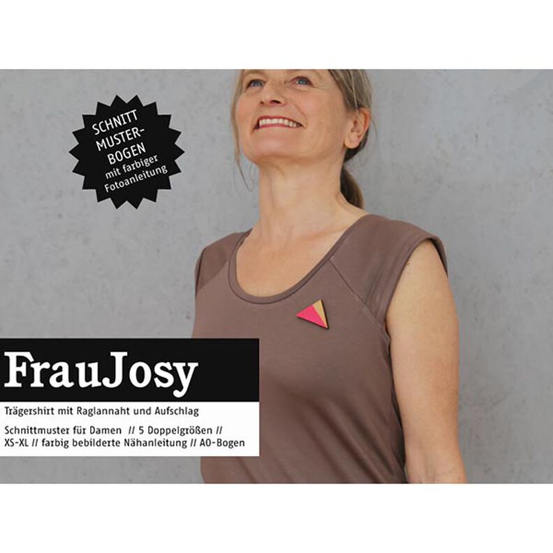 FRAU JOSY - tanktop met raglannaden en omslag op de schouders, Studio Schnittreif  | XS -  XL,  image number 1