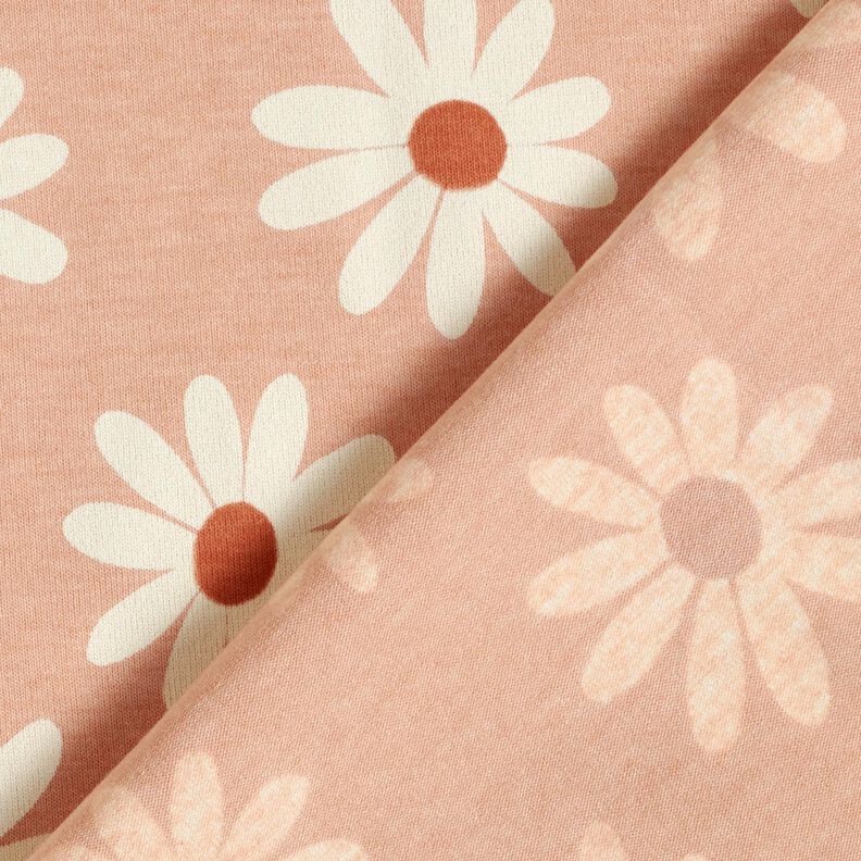 Katoenmix Jersey Bloemetjes – licht oudroze, image number 4