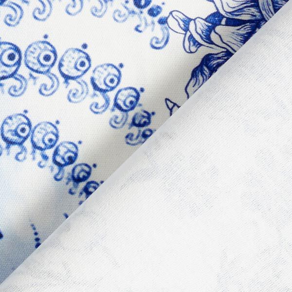 Decostof Canvas weelderige bloemen 280 cm – koningsblauw/wit, image number 4
