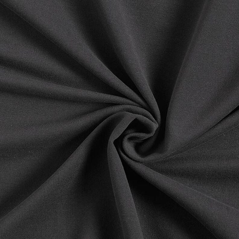 Lichte French Terry effen – zwart,  image number 1