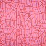 Katoen voile Town | Nerida Hansen – pastelviolet/vuurrood,  thumbnail number 1