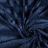 Stretch fluwelen reliëfgolven – marineblauw,  thumbnail number 3
