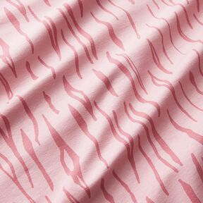 Katoenen jersey zebra – licht oudroze, 