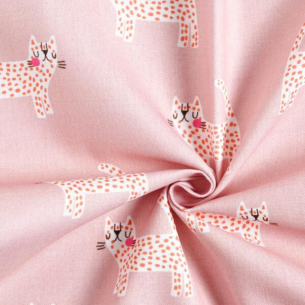 Decostof Half panama Katten – roze, image number 5