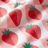 Gecoate katoen aardbeien ruitjes – roos/rood,  thumbnail number 3