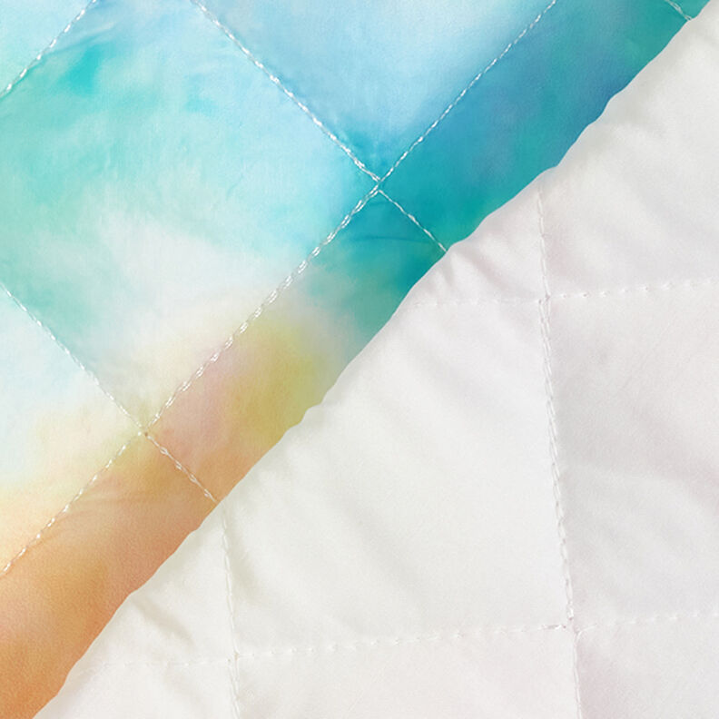Doorgestikte stof Regenboog kleurverloop – wit/kleurenmix,  image number 4