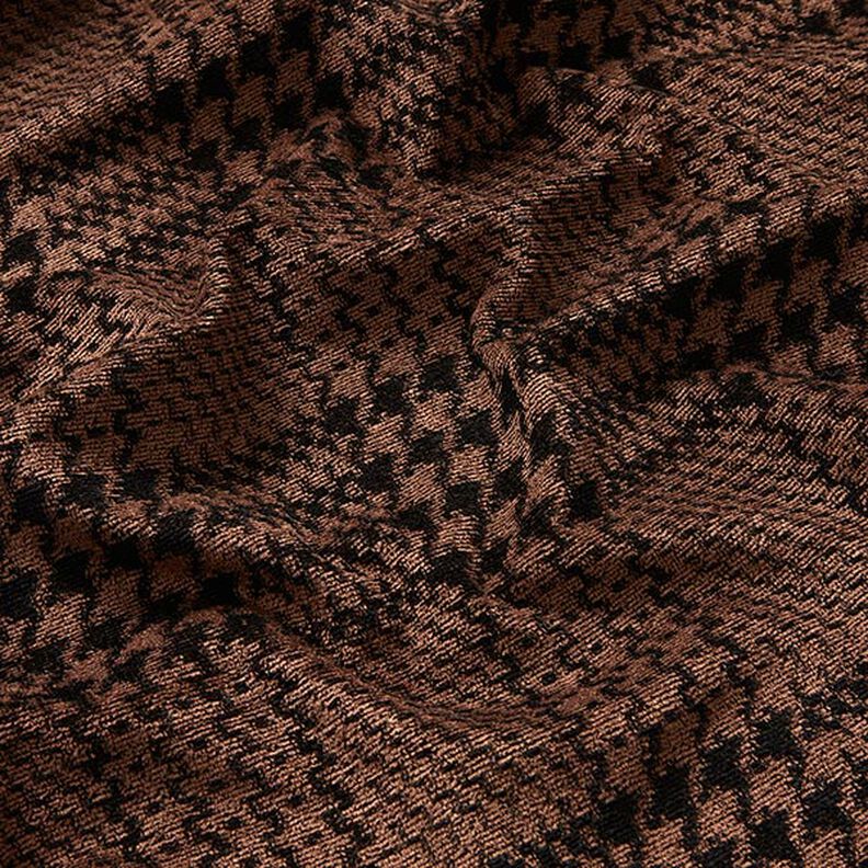 Fluwelen jersey glencheck – kastanjebruin/zwart, image number 2