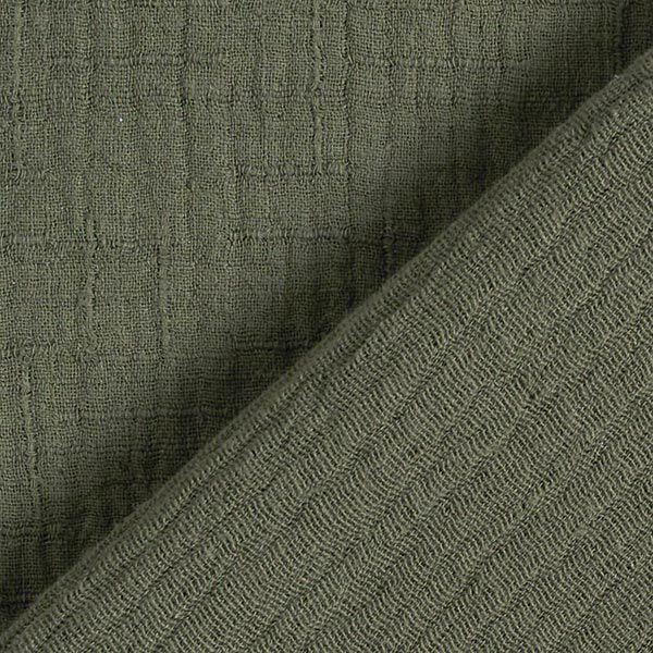 Bamboe Mousseline/dubbel gehaakte stoffen Structuur – olijf, image number 4