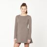 Licht katoenen sweatstof effen – donkertaupe,  thumbnail number 6