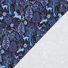 French Terry sommersweat Sprookjesbos Digitaal printen | Poppy Fabrics – zwart blauw/roodlila,  thumbnail number 4