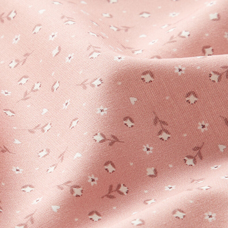 Katoenen stof Popeline kleine bloempjes – oudroze,  image number 2