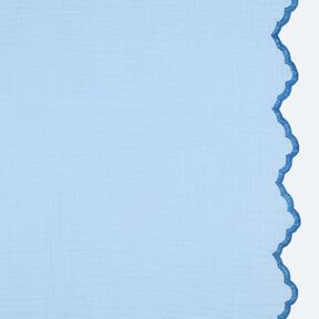 Mousseline/dubbel gehaakte stoffen dubbelzijdige gebogen rand  | Poppy Fabrics –, 