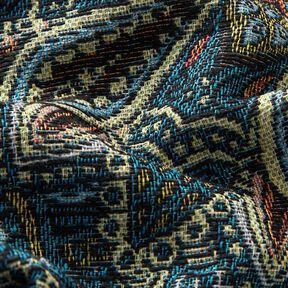 Decostof Gobelin Mandala bloemen – zwart/blauw, 