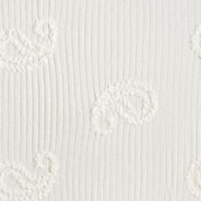 Gebreide tricot Paisley-effect – ivoor, 