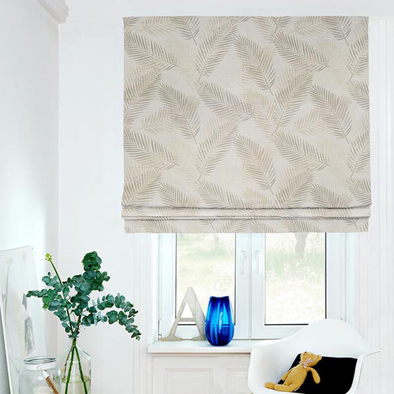 Verduisteringsstof palmtak metallic – beige/goud,  image number 6