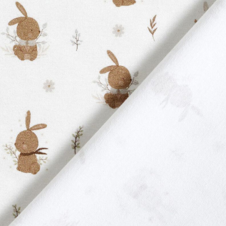 Katoenjersey Schattige haasjes Digitaal printen – ivoor,  image number 4