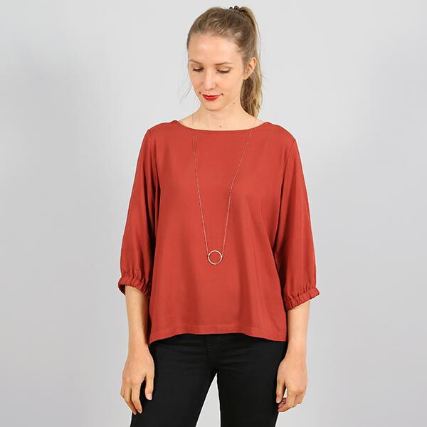 FRAU HOLLY - wijde blouse met geplooide mouwzoom, Studio Schnittreif  | XS -  XXL,  image number 3