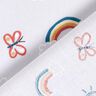 Katoenen stof Cretonne Regenboog zon – lichtgrijs,  thumbnail number 4
