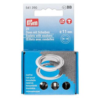 Oogjes met sluitringen [20 stuks | Ø 11 mm] | Prym – zilver, 