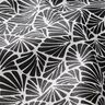 Gecoate katoen abstracte minibladeren – zwart/wit,  thumbnail number 3