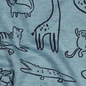 Sweatshirt Safaridieren | by Poppy – duifblauw/anthraciet, 