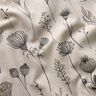 Decostof Half panama Bloementekening – natuur/donkerbruin,  thumbnail number 2