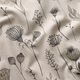 Decostof Half panama Bloementekening – natuur/donkerbruin,  thumbnail number 2