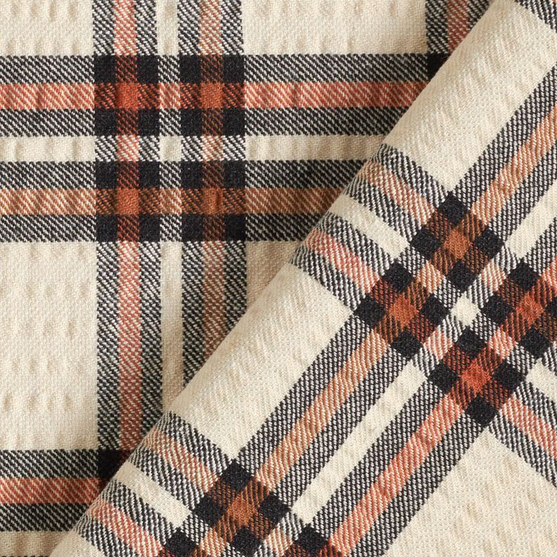 Seersucker-tartan – beige/terracotta,  image number 5