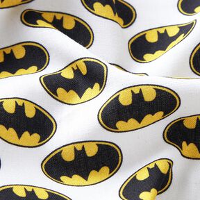 Katoenpopeline Batman-logo Licentiestof | DC Comics – wit, 