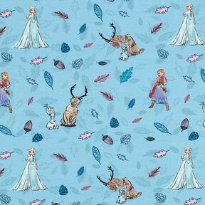 Katoenjersey IJskoningin in het bos | Disney – lichtblauw, 