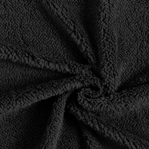 Nepbont Teddy stof – zwart,  image number 1