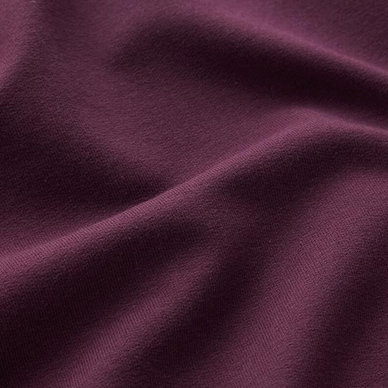 GOTS French Terry sommersweat | Tula – aubergine,  image number 2