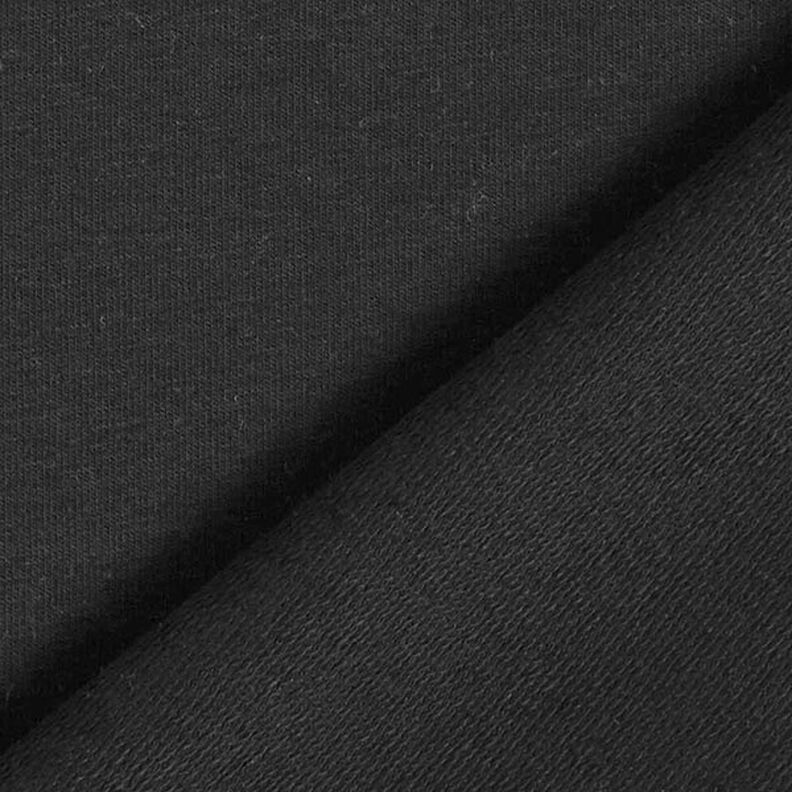 Lichte French Terry effen – zwart,  image number 5