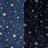 Decostof Glow-in-the-dark nachtelijke hemel – goud/marineblauw,  thumbnail number 1
