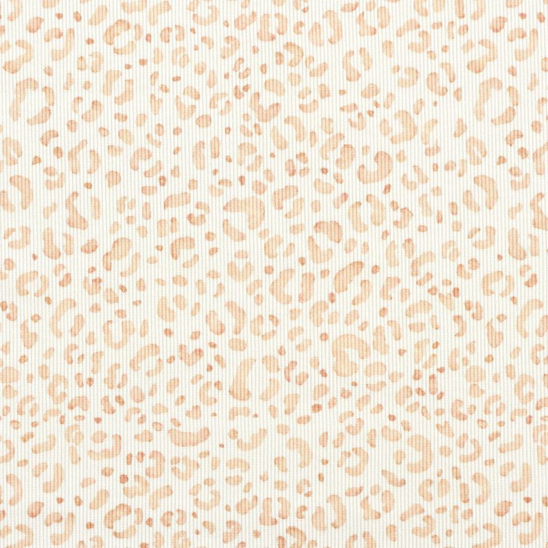 Ribjersey delicate leeuw Digitaal printen &ndash; wit,  image number 1