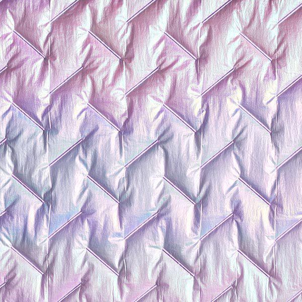 Doorgestikte stof Diagonaal patroon, iriserend – pastellila,  image number 1