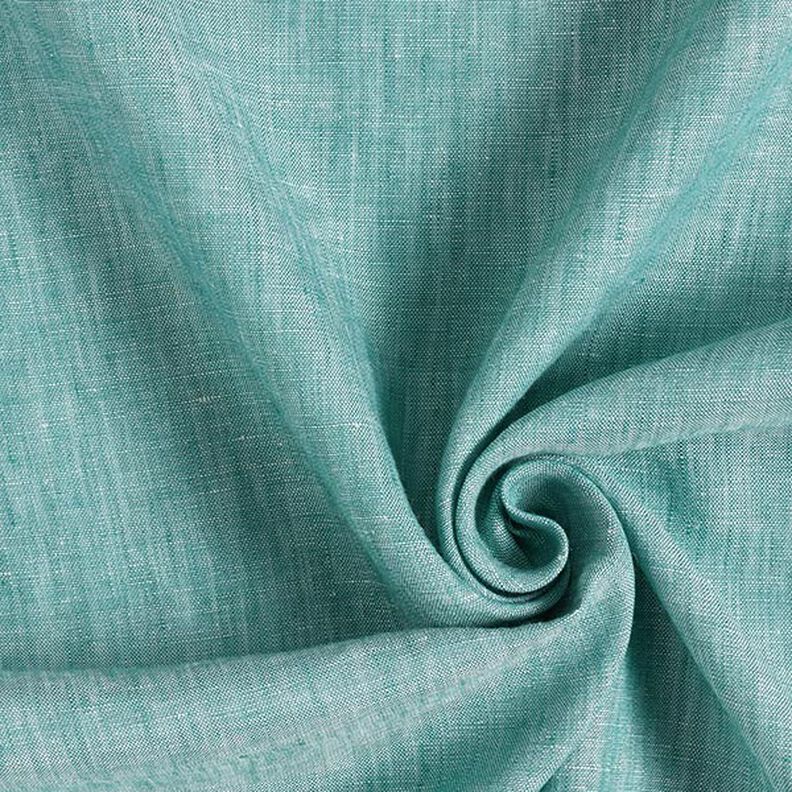 Half linnen melange – aquablauw,  image number 1