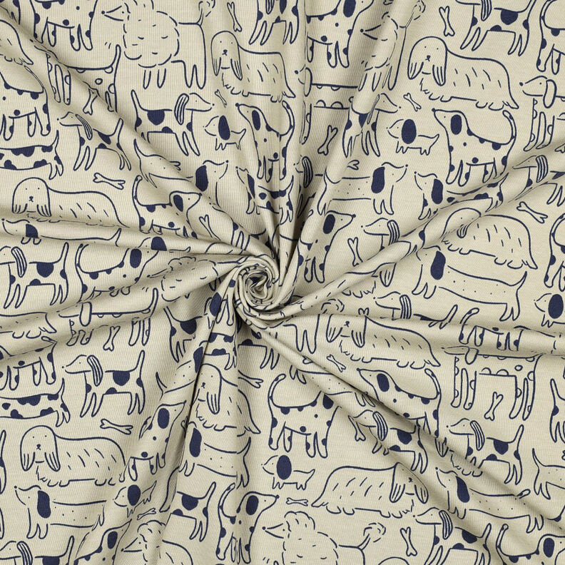 Katoenjersey Honden | by Poppy – anemoon/marineblauw,  image number 3