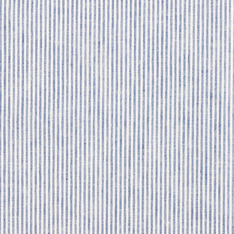 Linnen-katoen-mix Strepen smal – jeansblauw/ecru,  image number 1