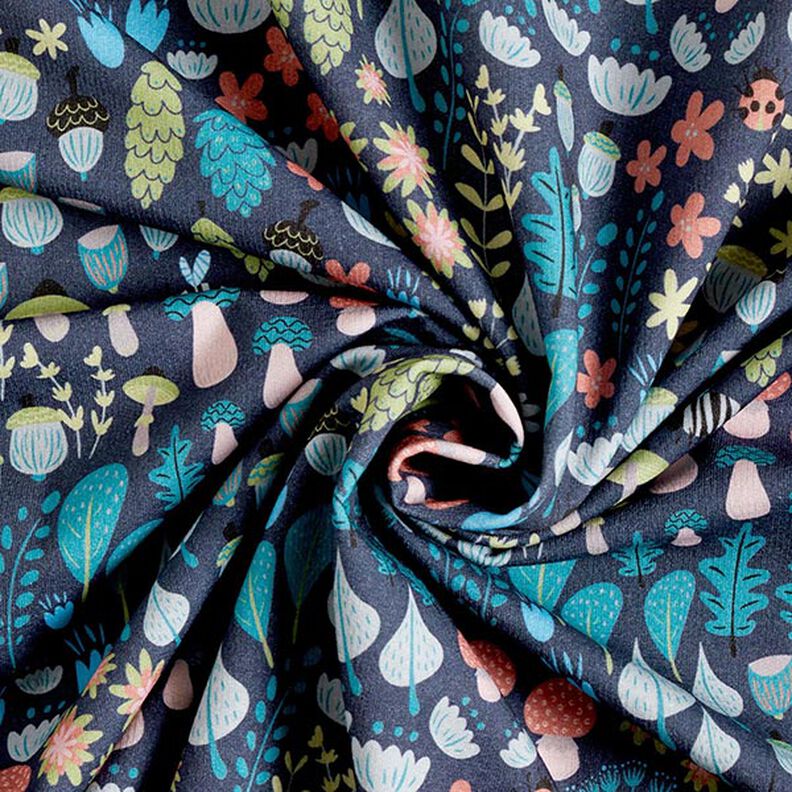 Sweatshirt geruwd Bosplanten Digitaal printen – marineblauw,  image number 4