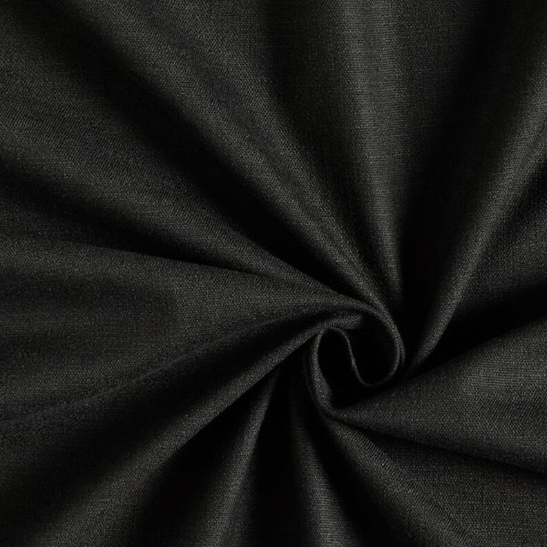 Stretch linnenstof mix – zwart,  image number 1